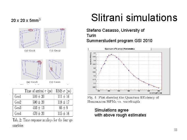 20 x 5 mm 3 Slitrani simulations Stefano Casasso, University of Turin Summerstudent program