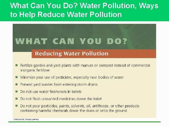 What Can You Do? Water Pollution, Ways to Help Reduce Water Pollution 