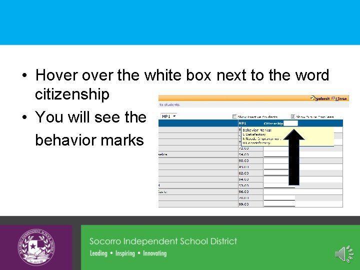  • Hover the white box next to the word citizenship • You will