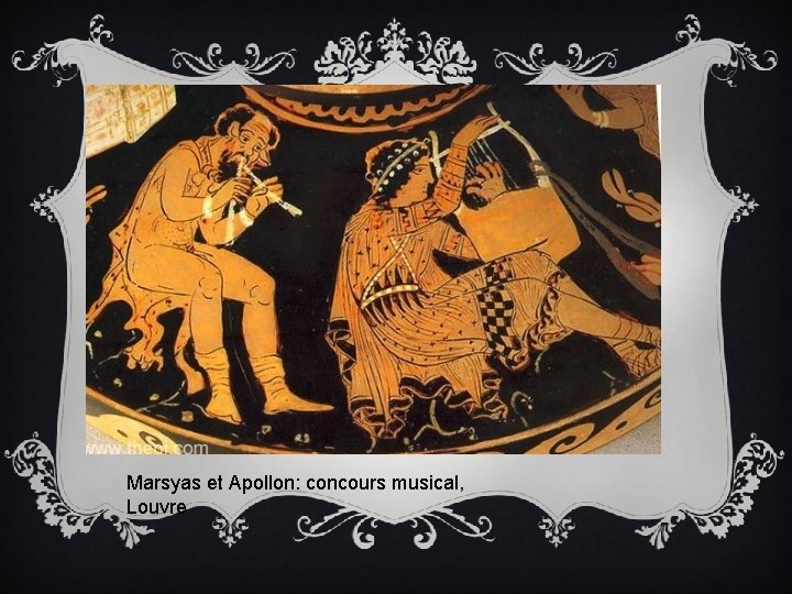 Marsyas et Apollon: concours musical, Louvre 