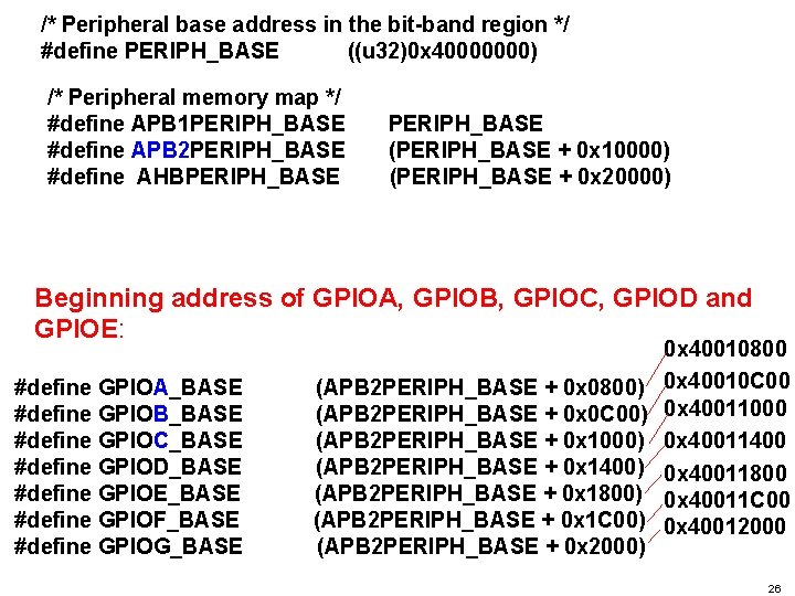 /* Peripheral base address in the bit-band region */ #define PERIPH_BASE ((u 32)0 x