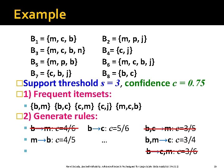 Example B 1 = {m, c, b} B 3 = {m, c, b, n}