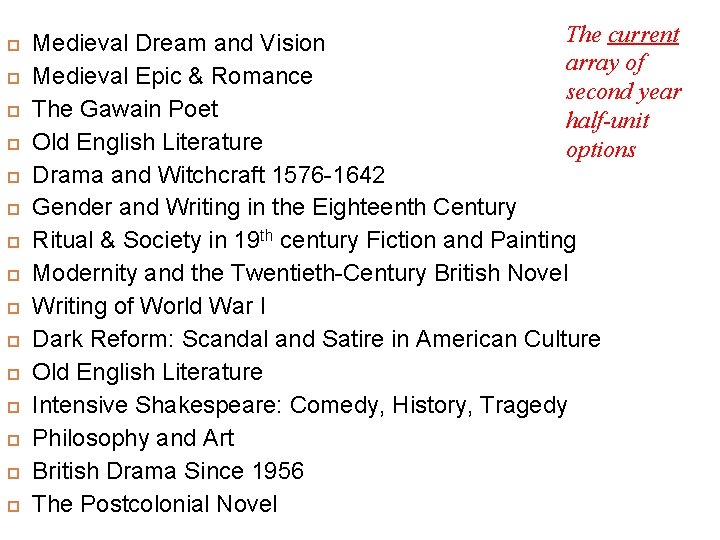  The current Medieval Dream and Vision array of Medieval Epic & Romance second