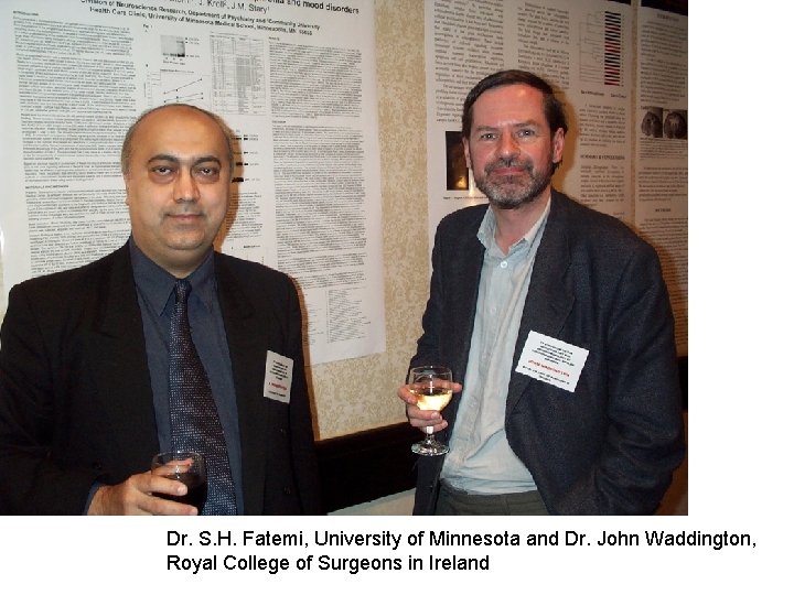 Dr. S. H. Fatemi, University of Minnesota and Dr. John Waddington, Royal College of