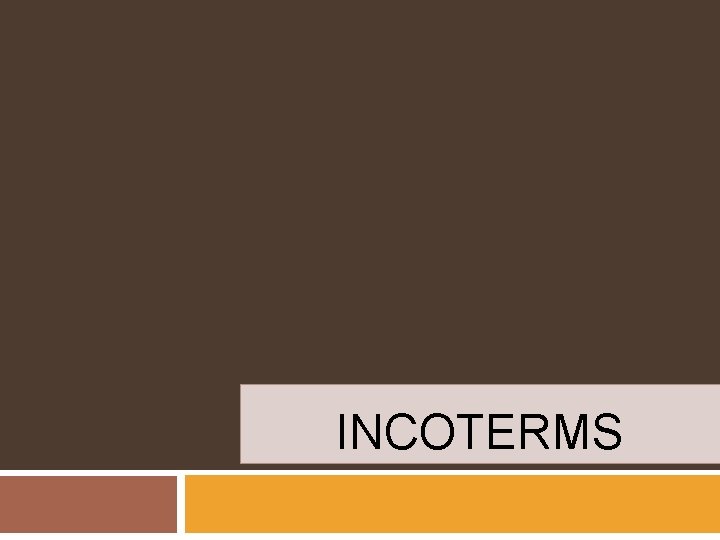 INCOTERMS 