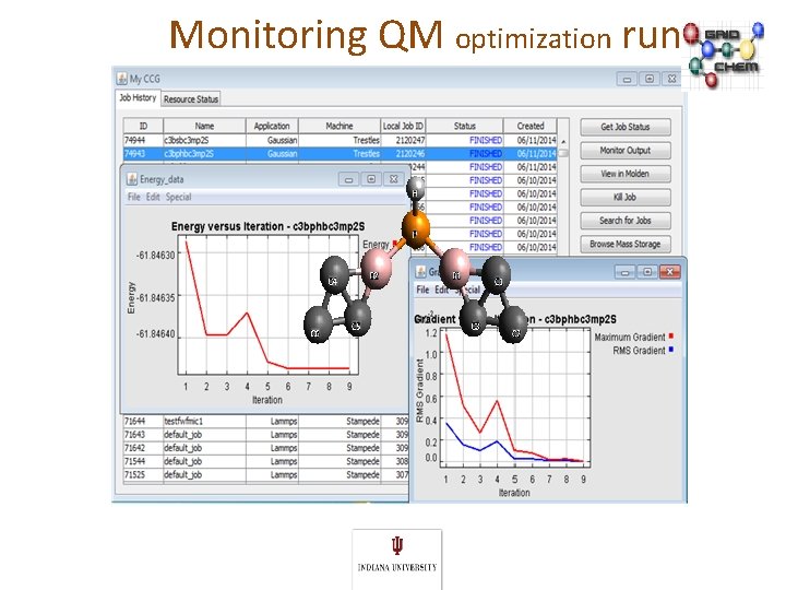 Monitoring QM optimization run 