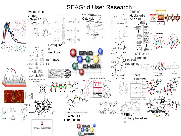 SEAGrid User Research Phosphinob orane percyclics Cyt. P 450 Catalysis Semiquino ne reactions FTIR