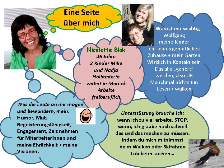 Eine Seite über mich Nicolette Blok 46 Jahre 2 Kinder Mike und Nadja Holländerin