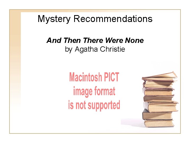 Mystery Recommendations And Then There Were None by Agatha Christie Mystery Recommendations And Then There Were None by Agatha Christie