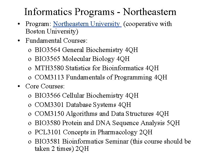 Boston University Statistics Courses