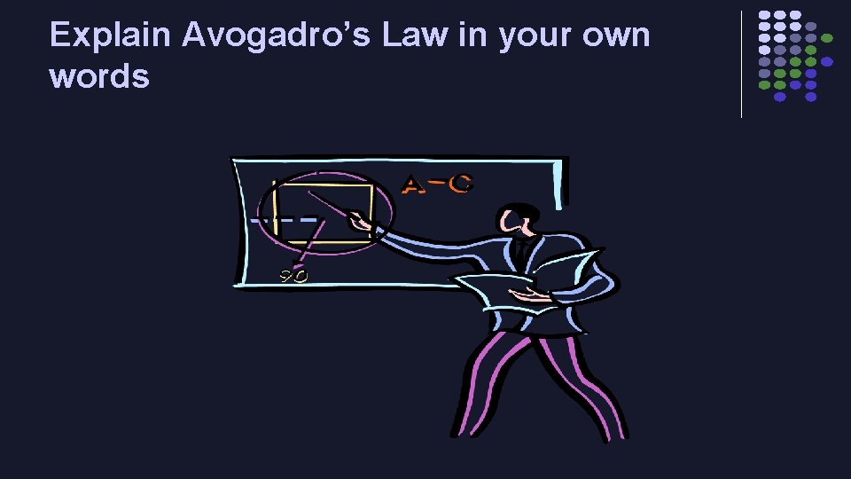 Explain Avogadro’s Law in your own words 