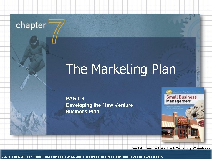 The Marketing Plan PART 3 Developing the New Venture Business Plan Power. Point Presentation The Marketing Plan PART 3 Developing the New Venture Business Plan Power. Point Presentation