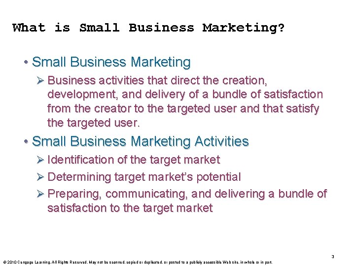 What is Small Business Marketing? • Small Business Marketing Ø Business activities that direct What is Small Business Marketing? • Small Business Marketing Ø Business activities that direct