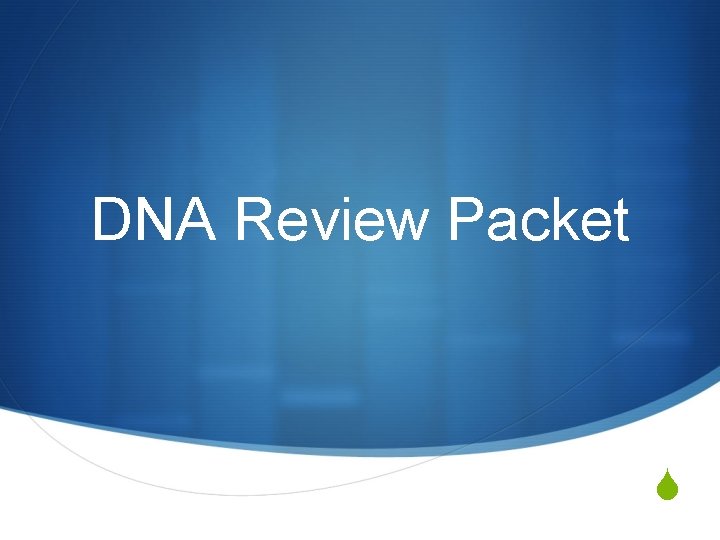 DNA Review Packet S 