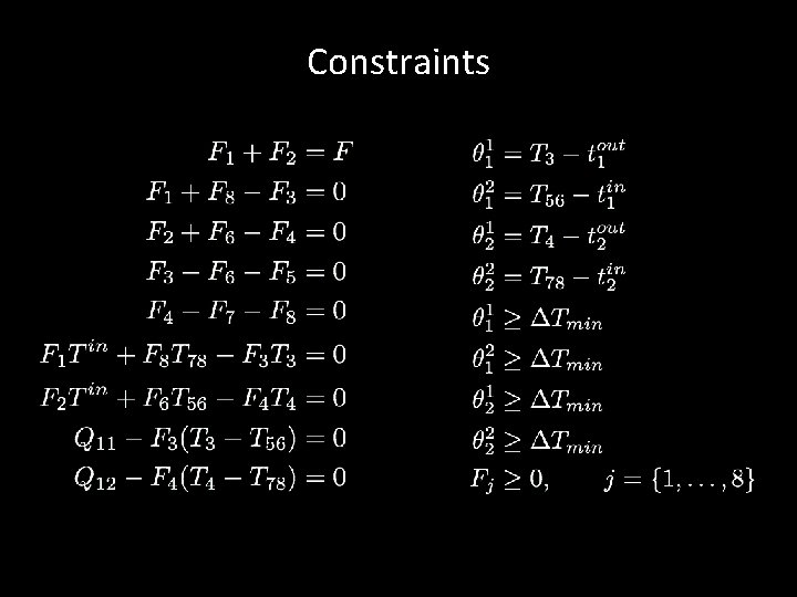 Constraints Constraints