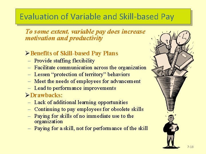 Evaluation of Variable and Skill-based Pay To some extent, variable pay does increase motivation