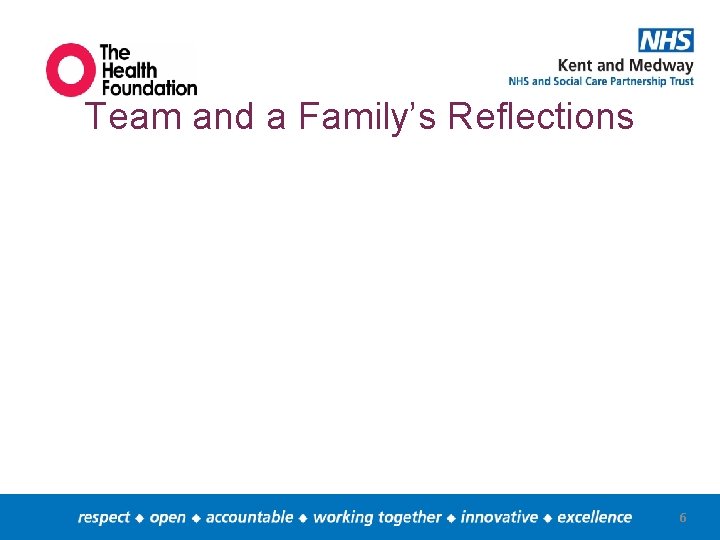 Team and a Family’s Reflections 6 