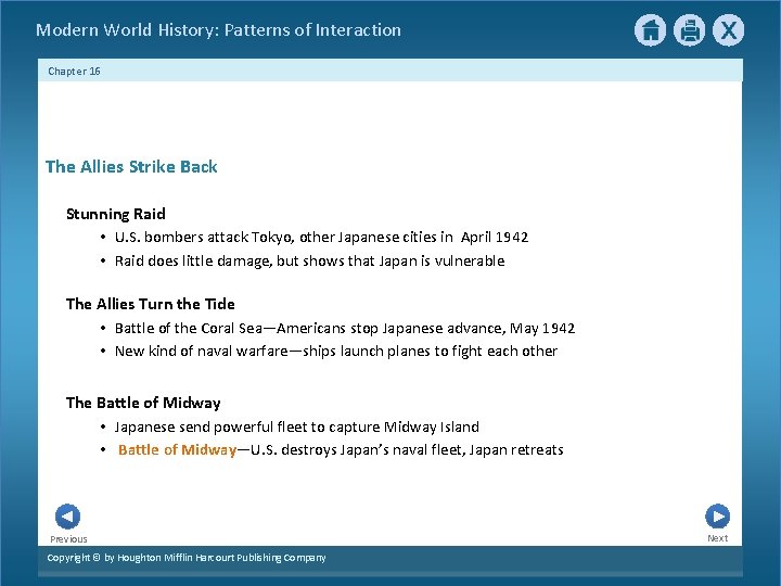 Modern World History: Patterns of Interaction Chapter 16 The Allies Strike Back Stunning Raid