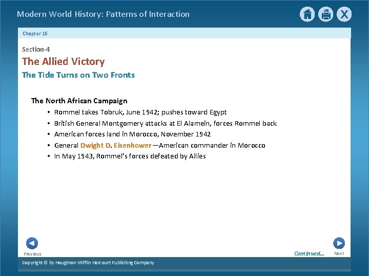 Modern World History: Patterns of Interaction Chapter 16 Section-4 The Allied Victory The Tide