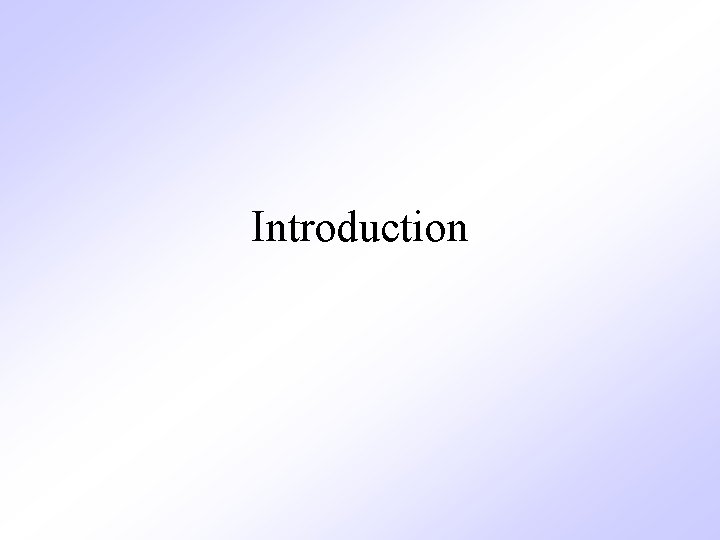 Introduction 