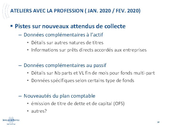 ATELIERS AVEC LA PROFESSION ( JAN. 2020 / FEV. 2020) § Pistes sur nouveaux