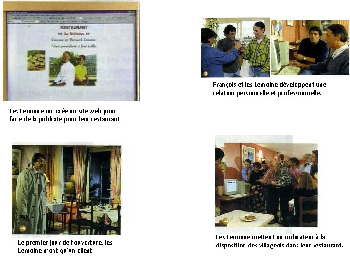 François et les Lemoine développent une relation personnelle et professionnelle. Les Lemoine ont crée