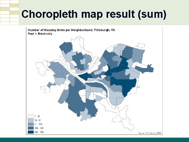 Choropleth map result (sum) GIS Tutorial, Third Edition GIS 10 