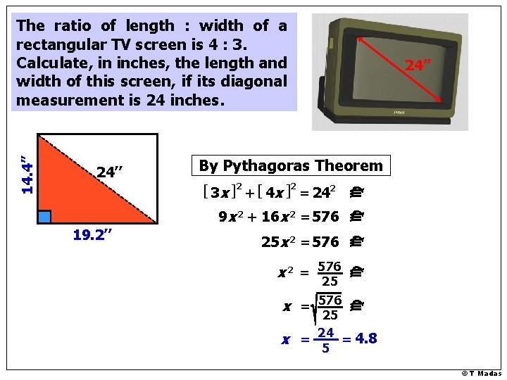 T Madas T Madas A Ladder Is 5