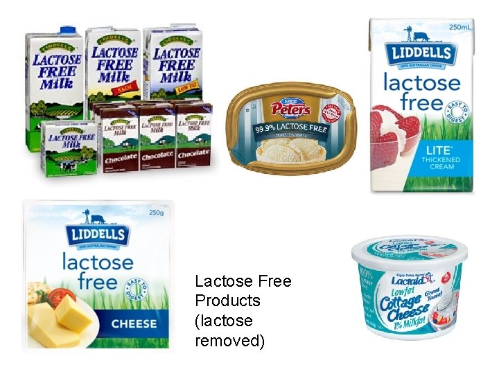 Lactose Free Products (lactose removed) 