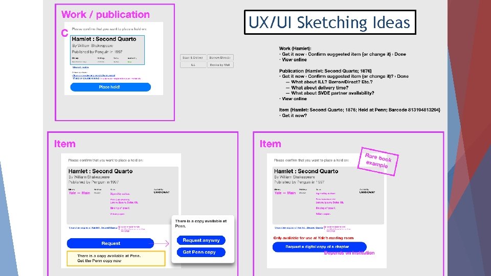 UX/UI Sketching Ideas 