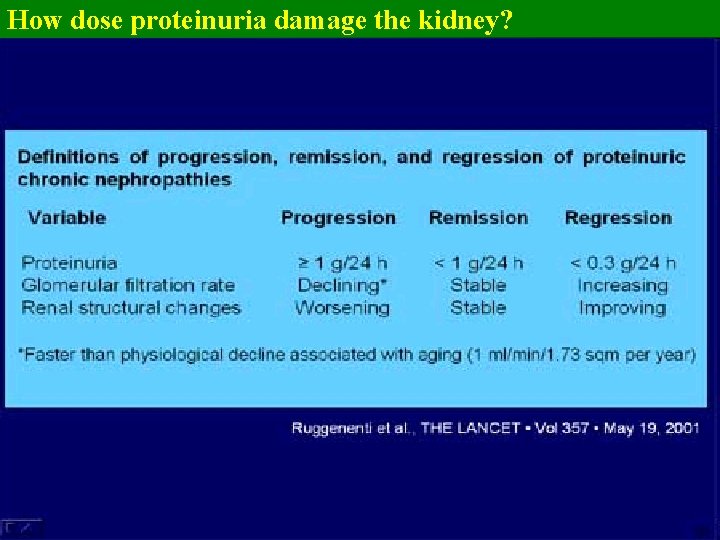 How dose proteinuria damage the kidney? ? 