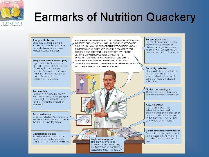 Earmarks of Nutrition Quackery Earmarks of Nutrition Quackery
