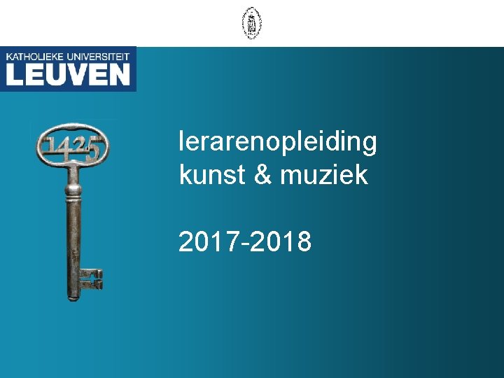 lerarenopleiding kunst & muziek 2017 -2018 