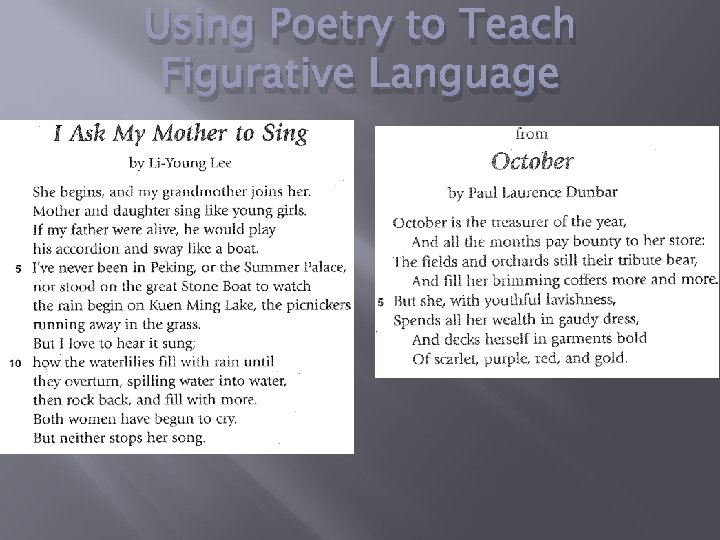 Using Poetry to Teach Figurative Language 
