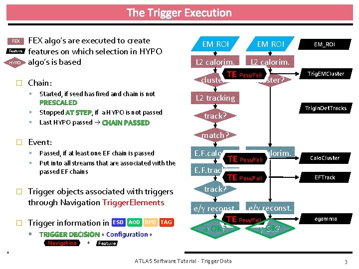 The Trigger Execution FEX algo’s are executed to create Feature features on which selection