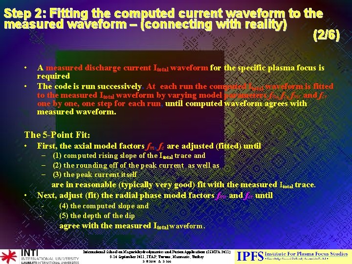 Step 2: Fitting the computed current waveform to the measured waveform – (connecting with Step 2: Fitting the computed current waveform to the measured waveform – (connecting with