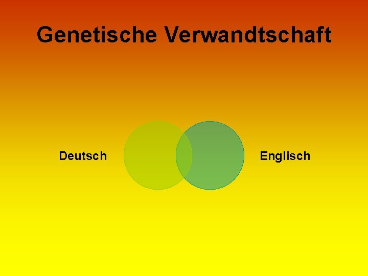 Genetische Verwandtschaft Deutsch Englisch 