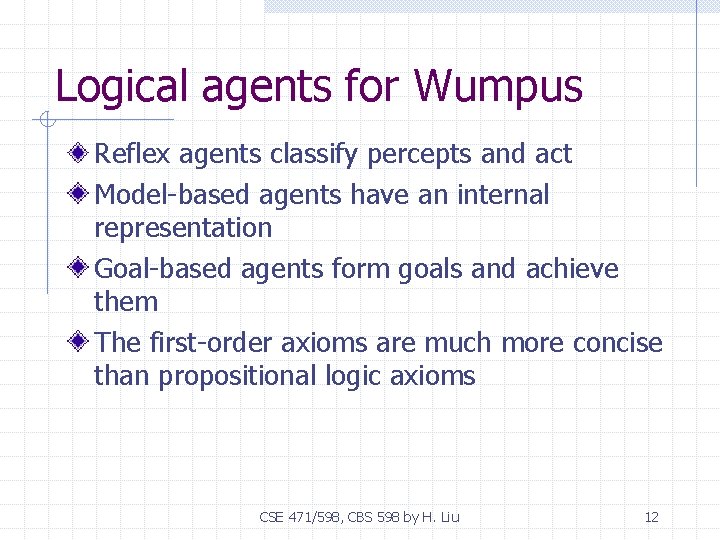 Firstorder Logic Chapter 8 Fall 04 Cse