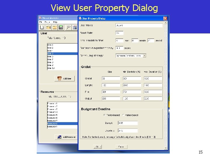 View User Property Dialog 15 