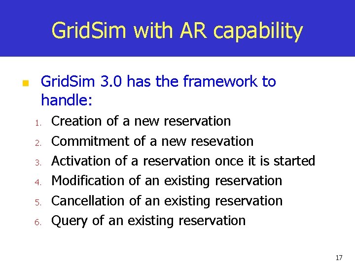 Grid. Sim with AR capability n Grid. Sim 3. 0 has the framework to