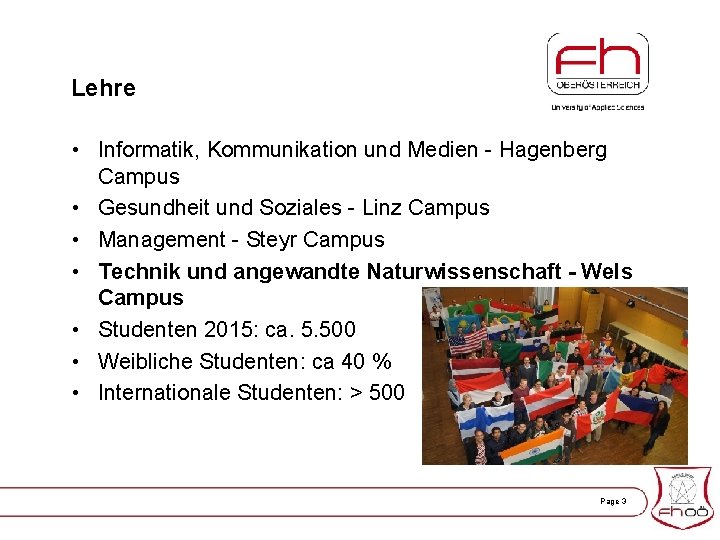 Lehre • Informatik, Kommunikation und Medien - Hagenberg Campus • Gesundheit und Soziales -