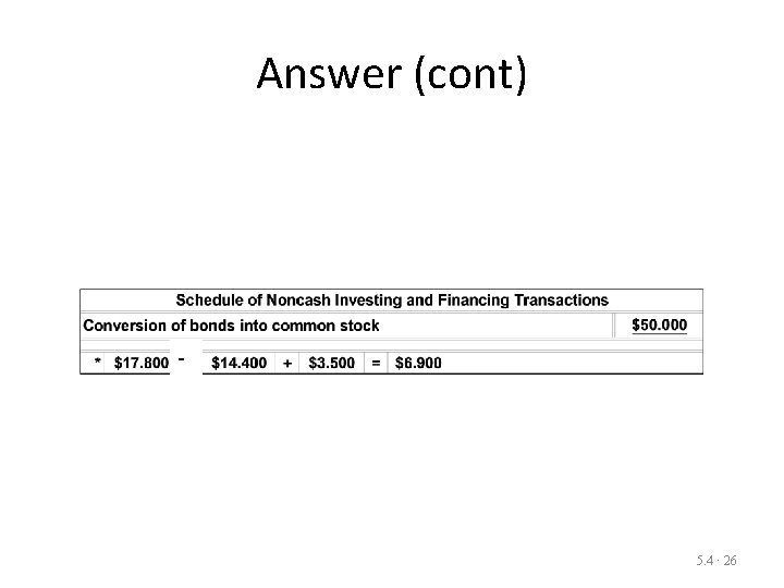 Answer (cont) - 5. 4 · 26 