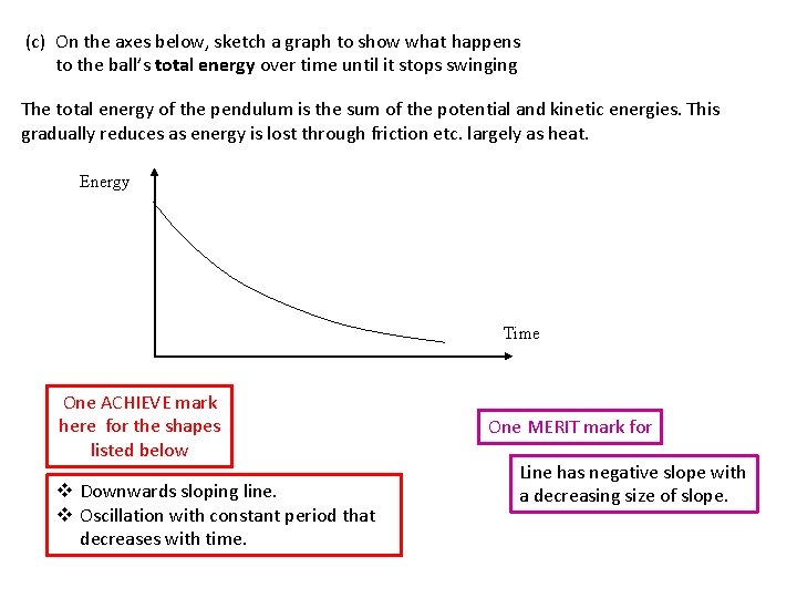 (c) On the axes below, sketch a graph to show what happens to the