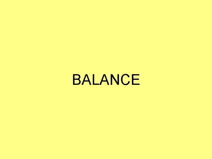 BALANCE 