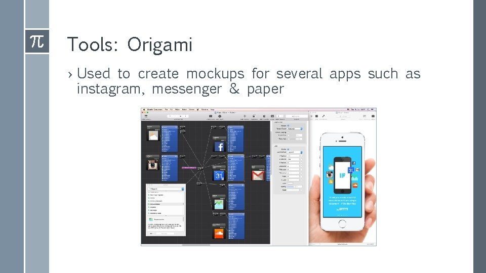 Tools: Origami › Used to create mockups for several apps such as instagram, messenger Tools: Origami › Used to create mockups for several apps such as instagram, messenger
