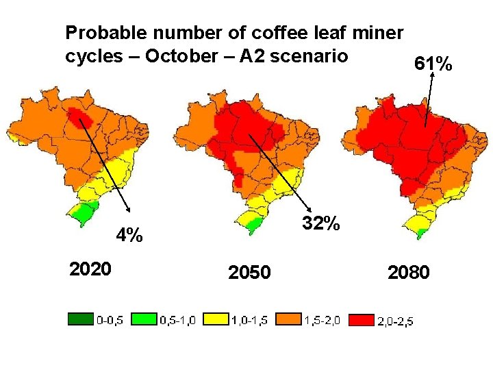 Probable number of coffee leaf miner cycles – October – A 2 scenario 61%
