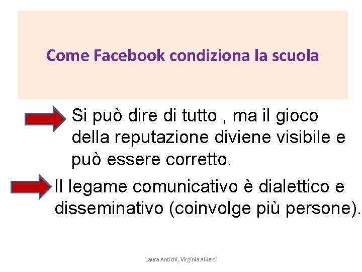 Come Facebook condiziona la scuola Si può dire di tutto , ma il gioco