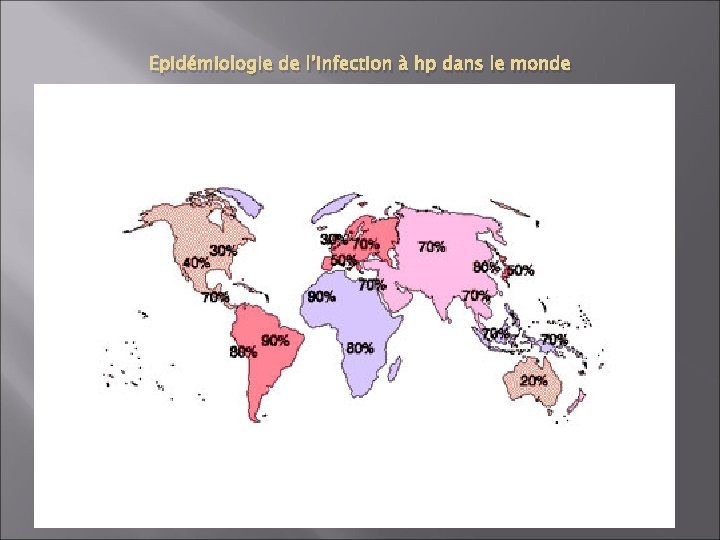 Épidémiologie de l’infection à hp dans le monde 