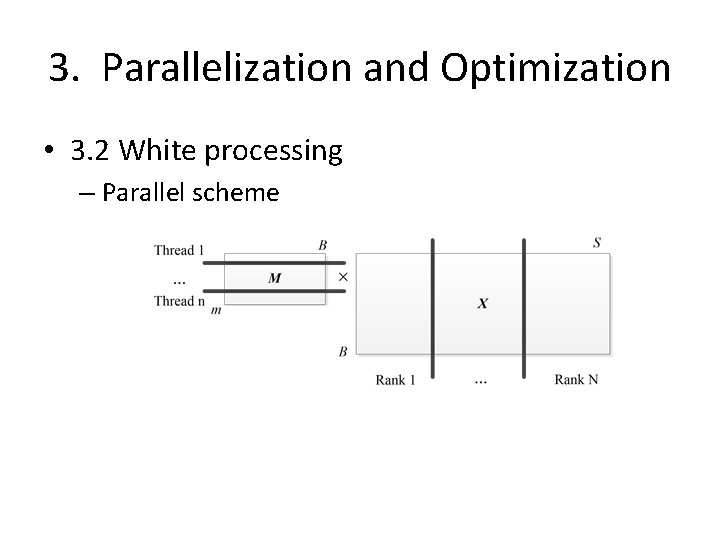 3. Parallelization and Optimization • 3. 2 White processing – Parallel scheme 