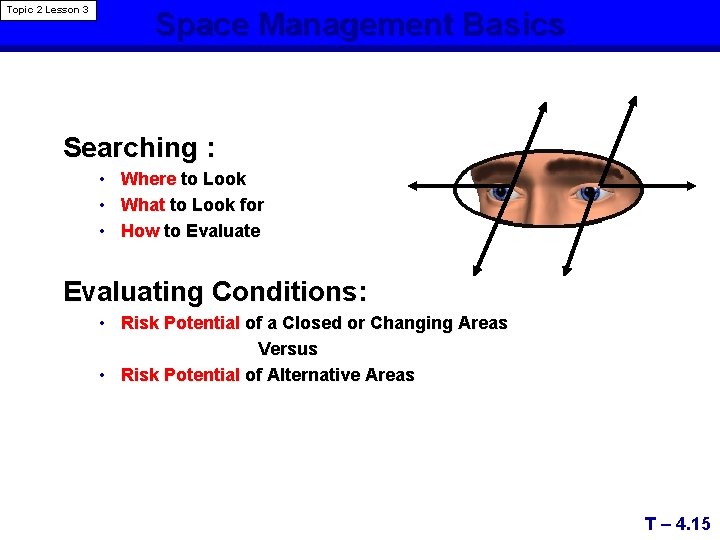 Topic 2 Lesson 3 Space Management Basics Searching : • Where to Look •